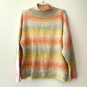 INC International Concepts Pastel Striped Turtleneck Sweater